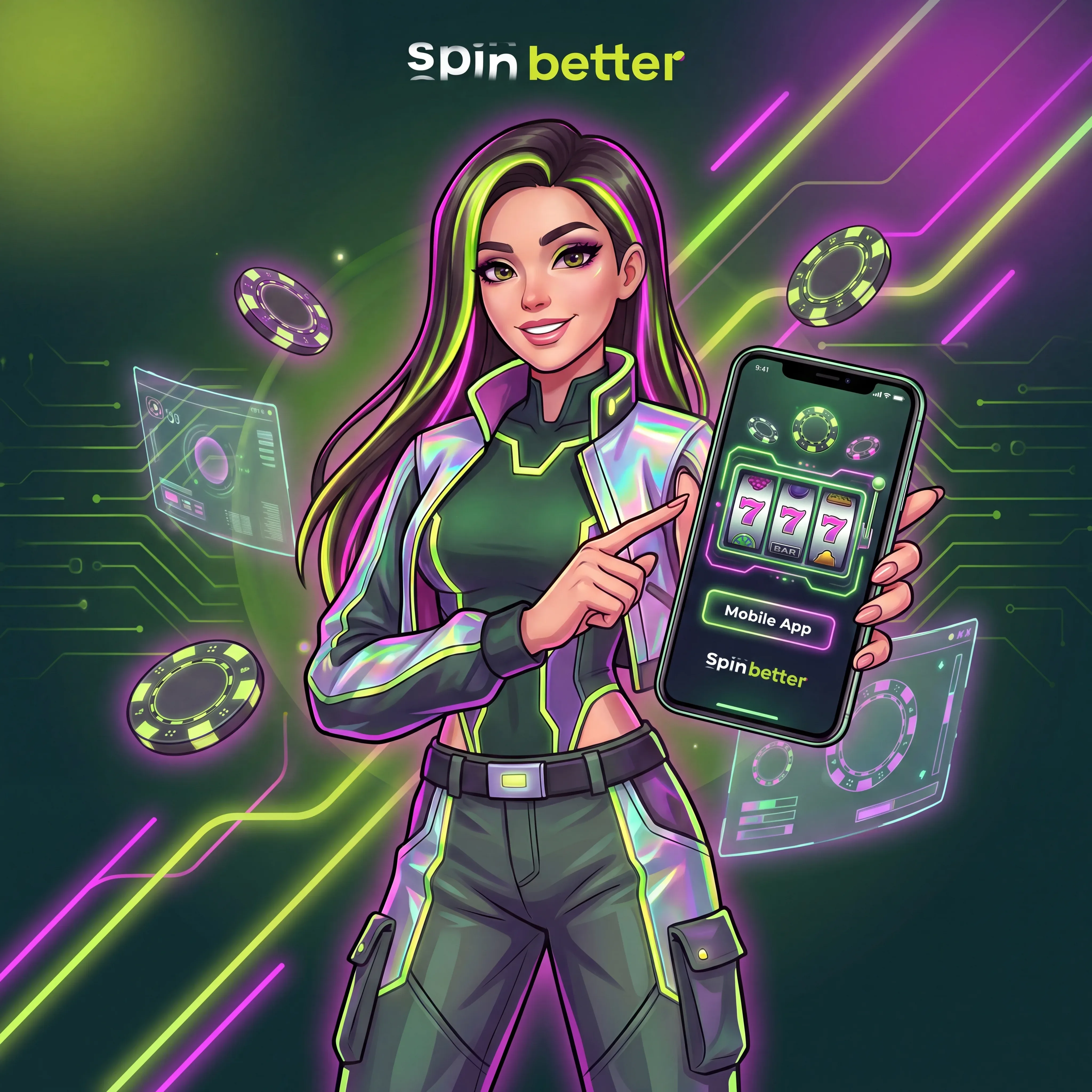 Spinbetter mobile access artwork